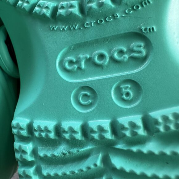 CROCS Classic Infant size 5 Lagoon Teal Clogs - Picture 9 of 9